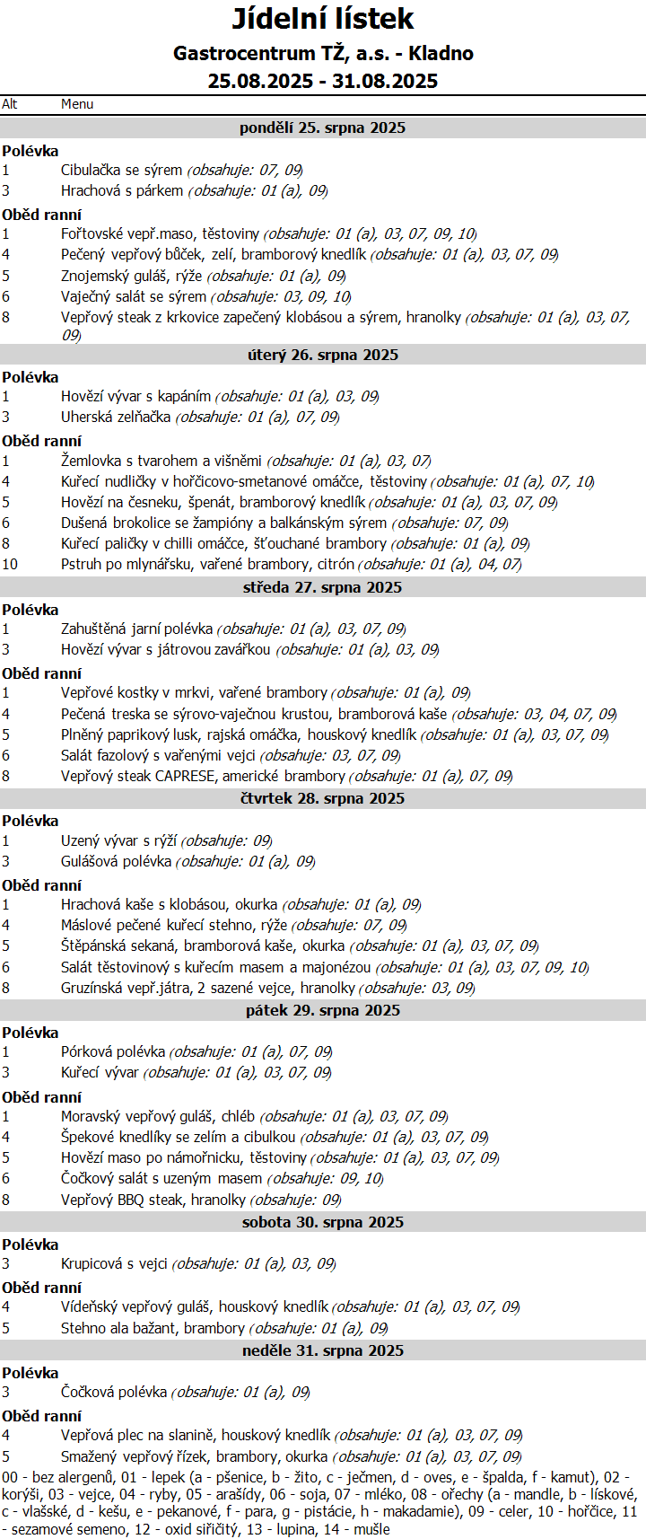 Týdenní menu 35