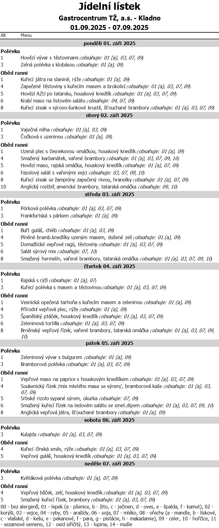 Týdenní menu 36
